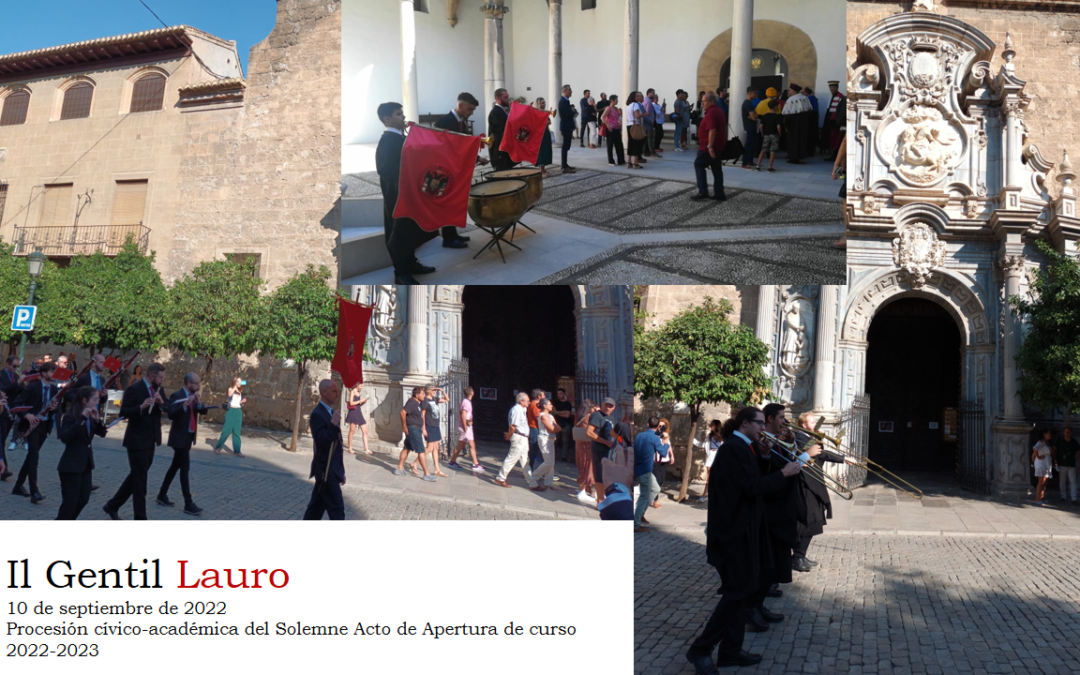 Il Gentil Lauro en la procesión cívico-académica del Solemne Acto de Apertura de curso 2022-2023 de la Universidad de Granada